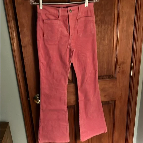 Girl’s Pink Corduroy Flared Jeans - Picture 1 of 5
